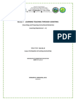 ZARAGOSAC - Module 1 - Prof Ed 2 - Participation Teaching Asistantship BEED 1V A B C