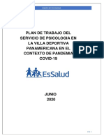 Plan de Trabajo - Servicio Psicologia 2020