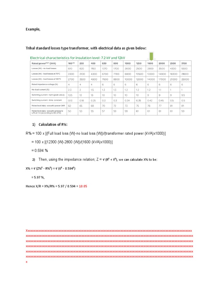 Calculation Exaple For X To R Ratio | PDF | Teaching Methods & Materials