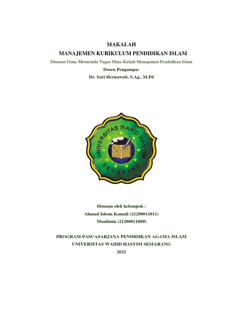 Manajemen Kurikulum Pendidikan Islam Pdf