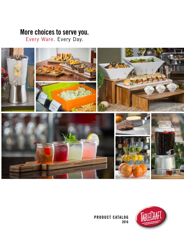 2016 TableCraft Catalog PDF Foods Dishwasher