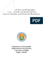 MA Geography Syllabus (University of Delhi)