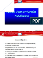 Farmlot Subdivision General Guidelines
