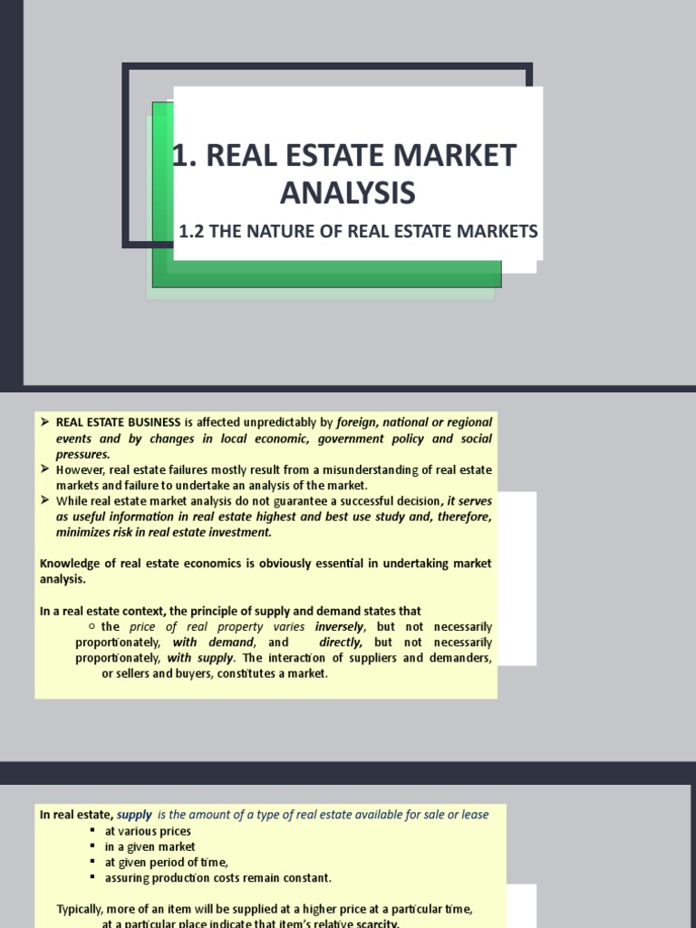 Real Estate Market Characteristics Analysis | PDF | Real Estate ...