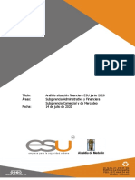 Informe Situación Financiera ESU 2020