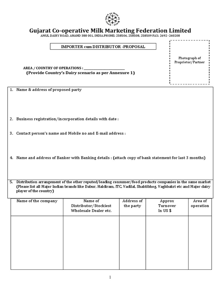 WD Proposal Form Exports | PDF | Retail | Convenience Store