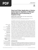 Seed and Foliar Application of Amino Acids