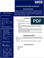 Auxiliar en Recursos Humanos: Objetivo Profesional