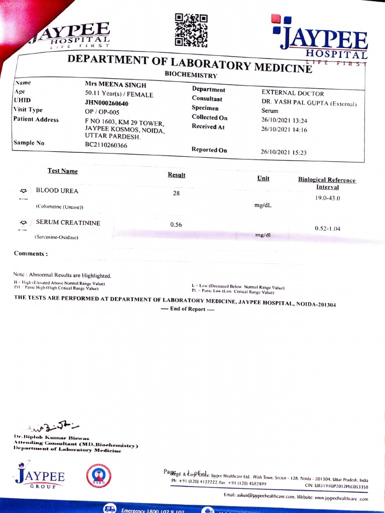 bLOOD rEPORT PDF Medical Laboratory Diseases And Disorders
