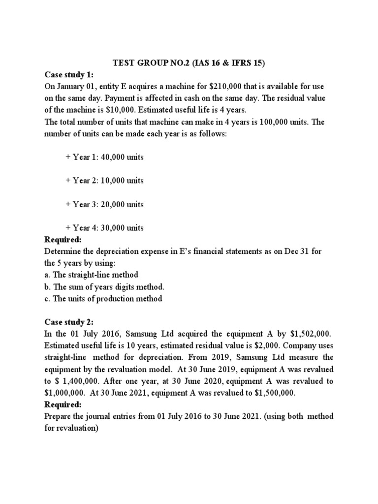 Accounting for depreciation revaluation and revenue recognition a