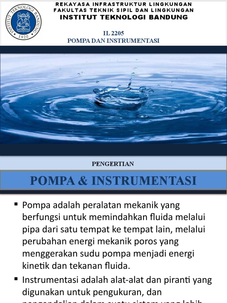 1.2. Pompa & Instrumentasi - Pengertian | PDF