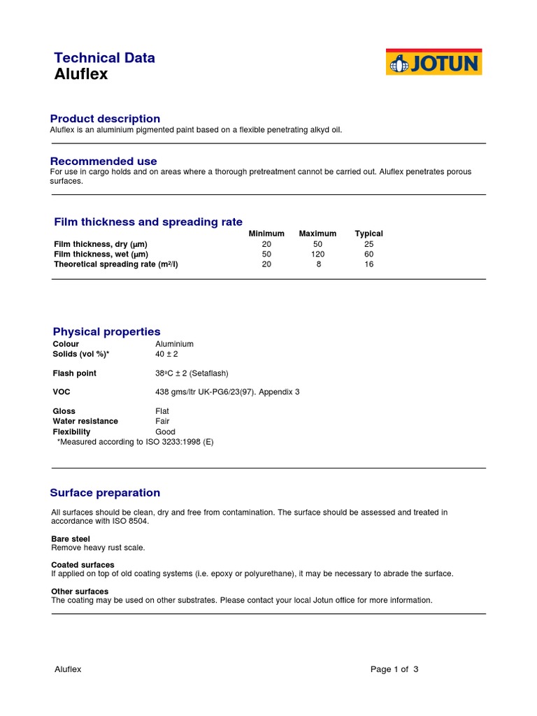 Aluflex Aluminium Pigmented Paint Guide | PDF | Technology & Engineering