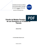 Estudio de Metales Pesados (Técnico) TLAXCALA