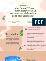 Reading Jurnal " Puasa Ramadhan Bagi Pasien GGK Dan Imunitas Tubuh Dalam Perspektif Kesehatan"