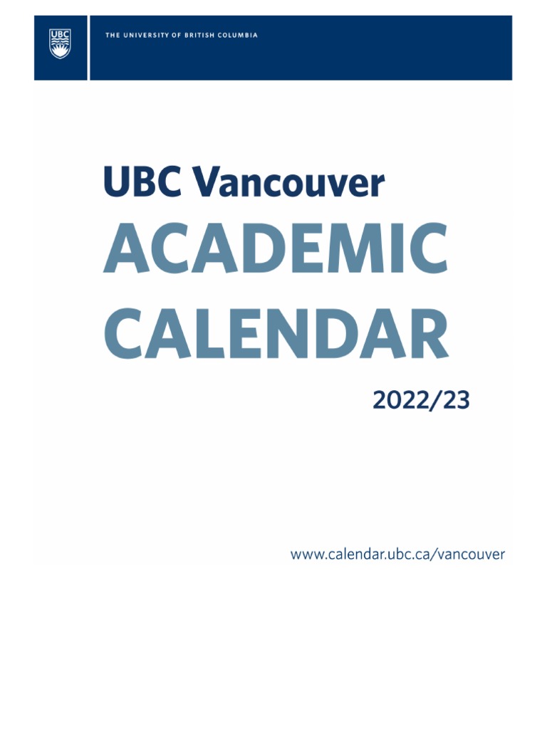 UBC Vancouver Calendar Fees PDF