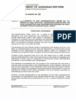 Ao 01 Amendments To Dar Administrative Order No 01 Series of 2020 Entitled Guidelines Simplifying The Land Acquisition and Distribution Process On Carp Covered Private Agricultural Lands