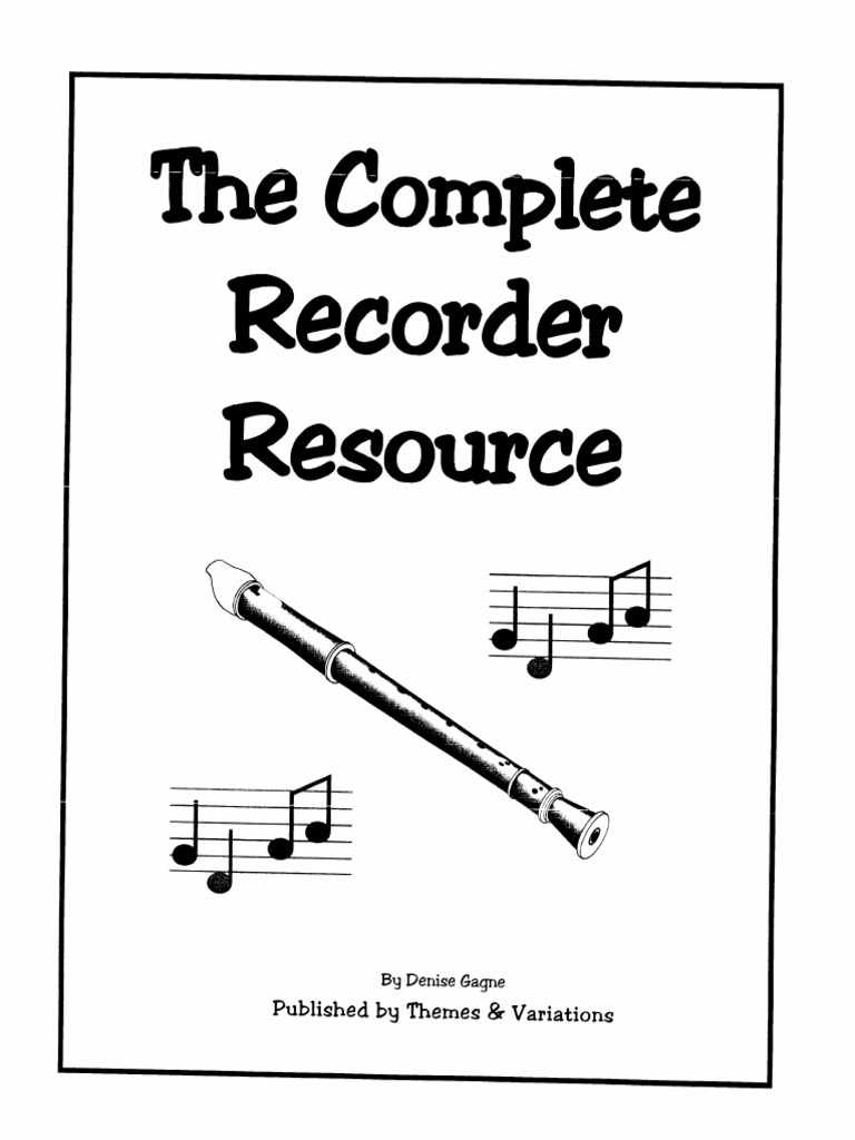 Complete Recorder Resource Original Scan | PDF