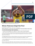 Wictor Petersson Långt Från Final - SVT Sport