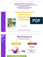 Funcion de Las Proteinas GPCR en La Percepcion Celular