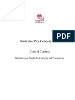 Saudi Steel Pipe Company (SSP) : Guidelines and Standards of Integrity and Transparency