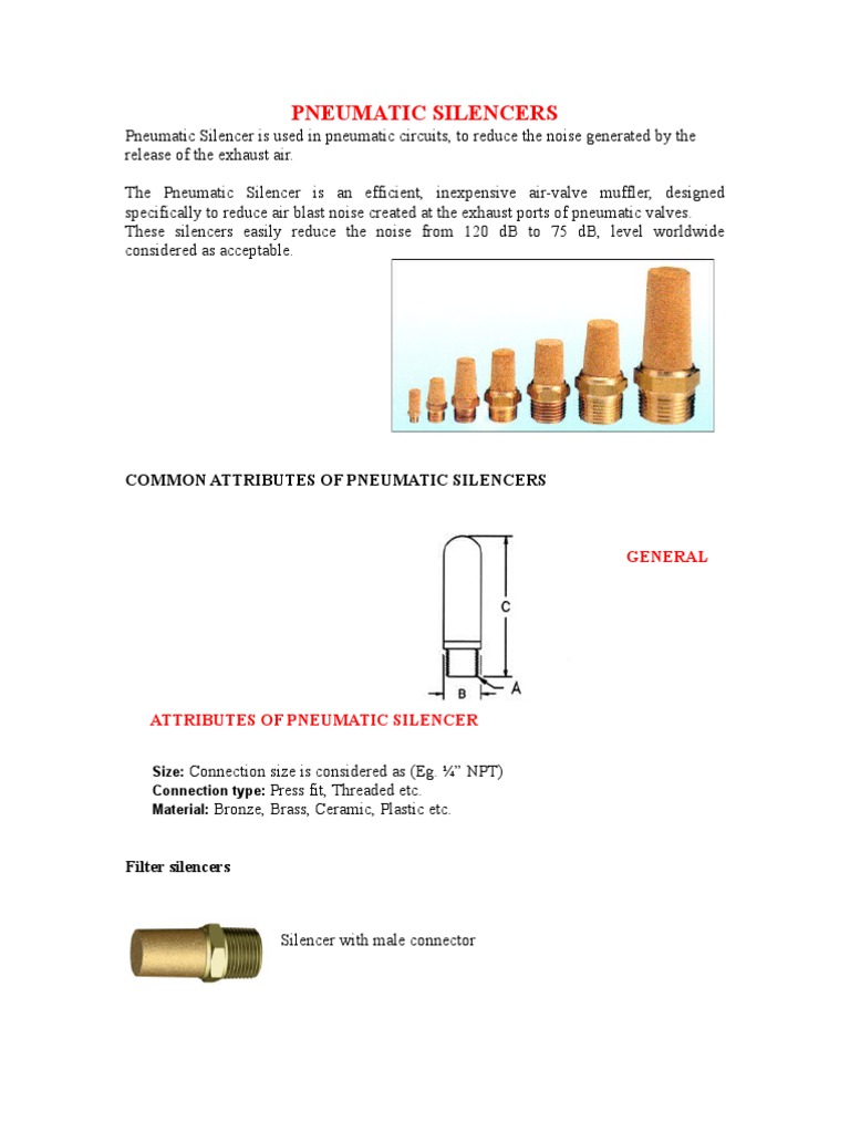 Pneumatic Silencers PDF