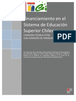 Informe Financiamiento en El Sistema de Educación Superior Chileno
