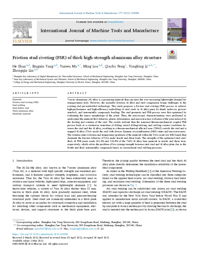 International journal of machine tools and manufacture pdf