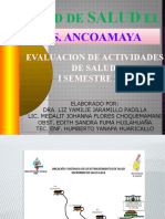 Evaluación de actividades de salud del Puesto de Salud Ancoamaya