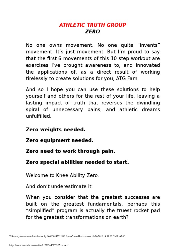 ATG Zero Program PDF