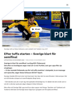 Efter Tuffa Starten - Sverige Klart För Semifinal - SVT Sport