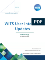WITS User Interface Update December 2021 - 0
