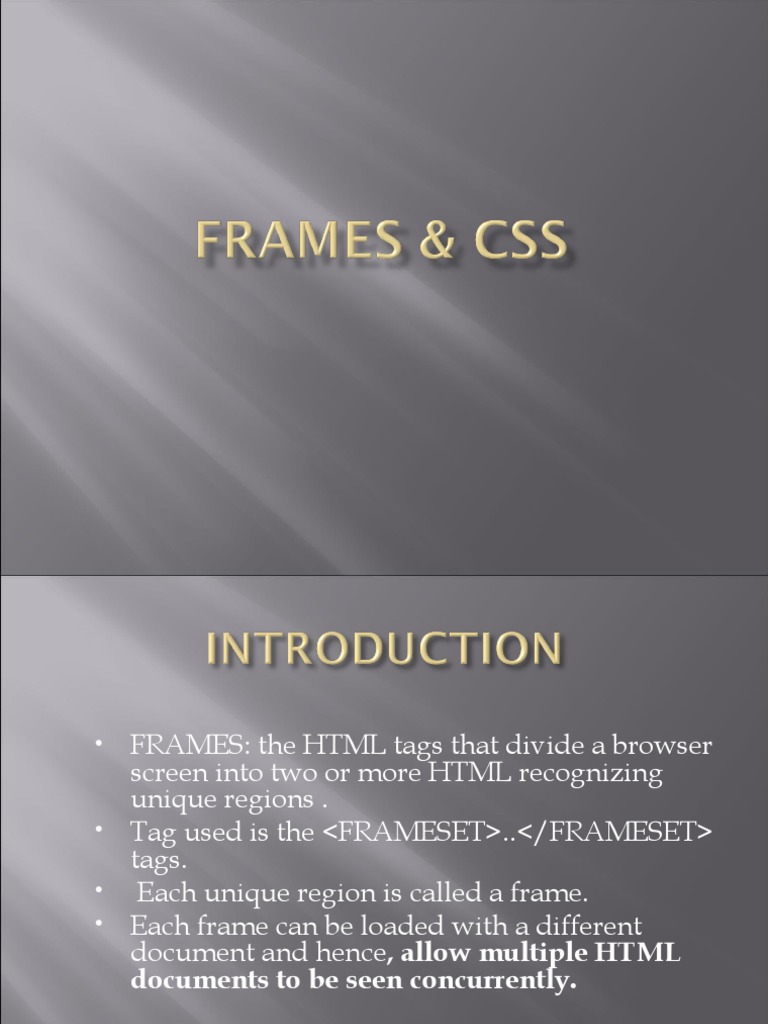 Frames & Css | PDF