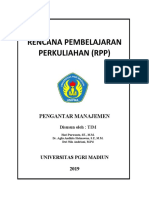 RPP Pengantar Manajemen