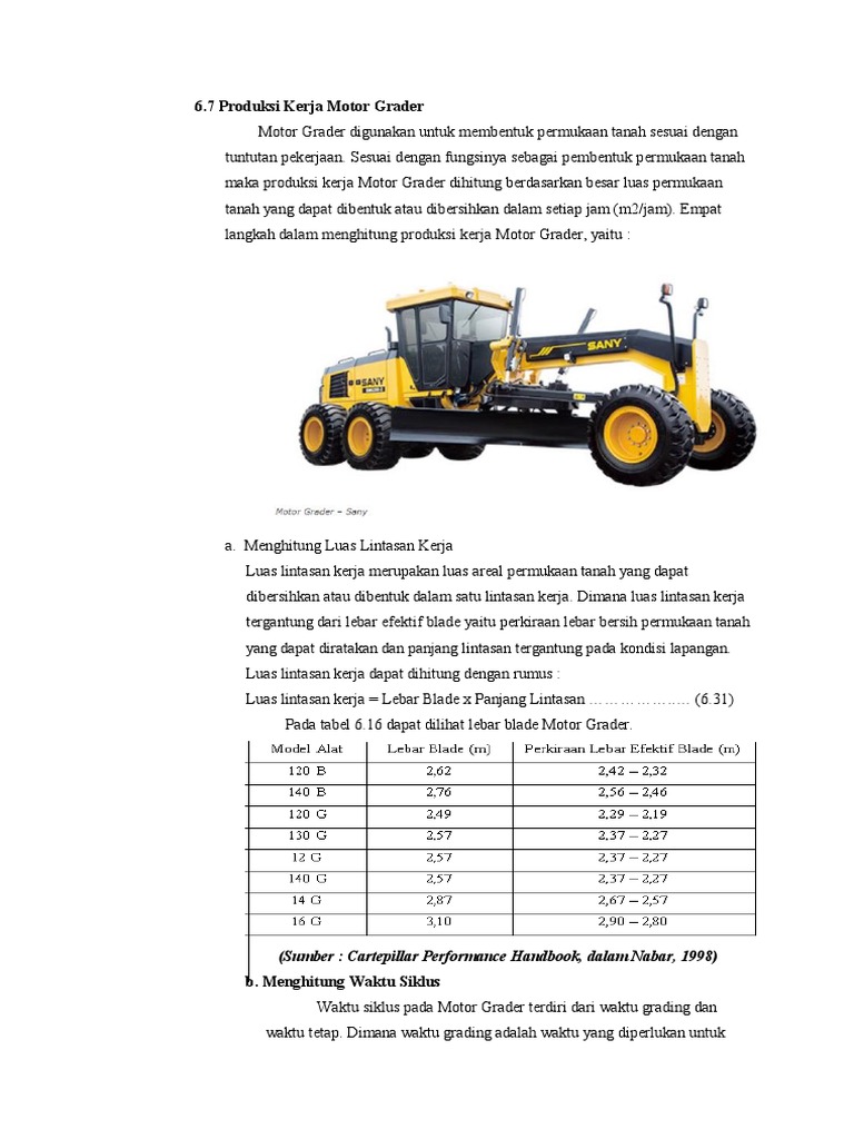 Pertemuan 8 Produksi Kerja Motor Grader Pdf