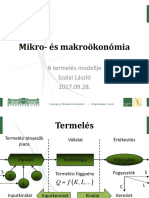 Mikro-És Makroökonómia: A Termelés Modellje Szalai László 2017.09.28