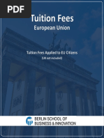 BSBI Tuition Fees - EU Students