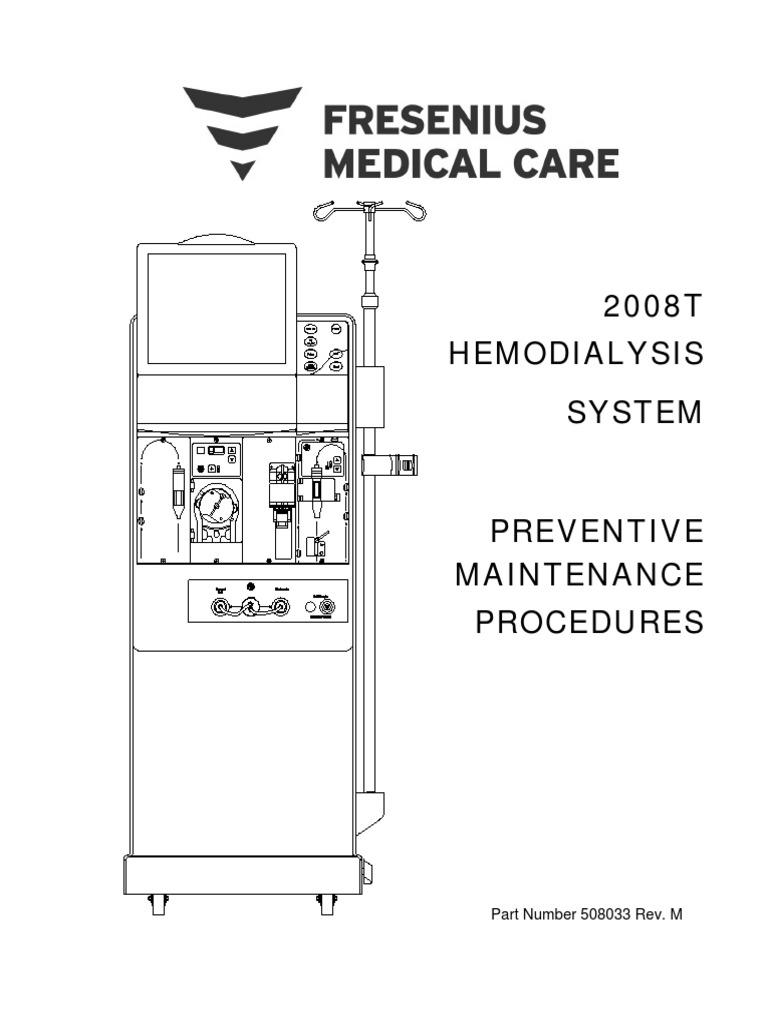 Fresenius 2008T Dialysis System - Maintenance Procedures | PDF