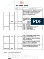 CAIE - Grade 8 - Term 2 Assessment - Date Sheet