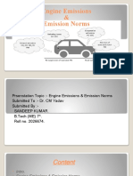 Presentation On Engine Emissions and Emission Norms.