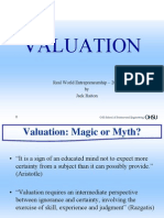 Valuation: Real World Entrepreneurship - 2006 by Jack Raiton