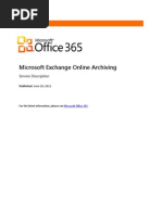 Microsoft Exchange Online Archiving Service Description