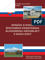 Slovakia's 2007 Report on the State of the Environment