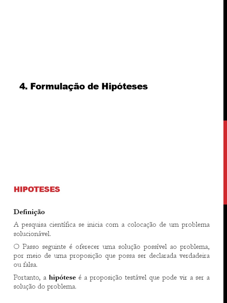 Formulação de hipóteses científicas | PDF | Método científico | Hipótese
