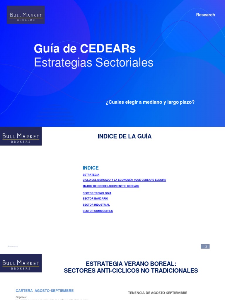 Guía de Cedears - Estrategias Por Sectores | PDF