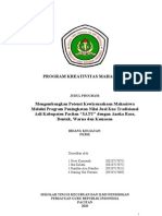 Contoh Proposal Kreativitas Mahasiswa Bidang Kewirausahaan