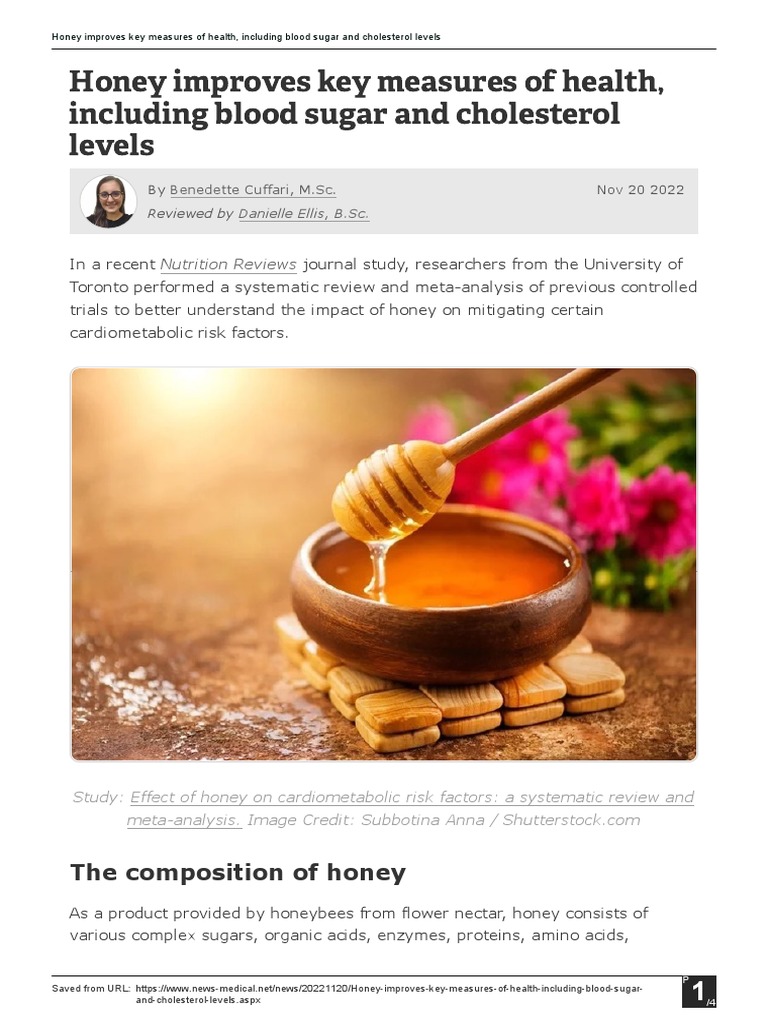 Honey Improves Key Measures of Health Including Blood Sugar and ...