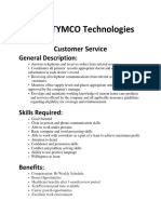 STYMCO Technologies CS Flyer (Employment Description)