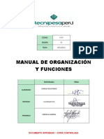 142.143. Manual de Organizacion y Funciones - Perfil de Puestos Mof