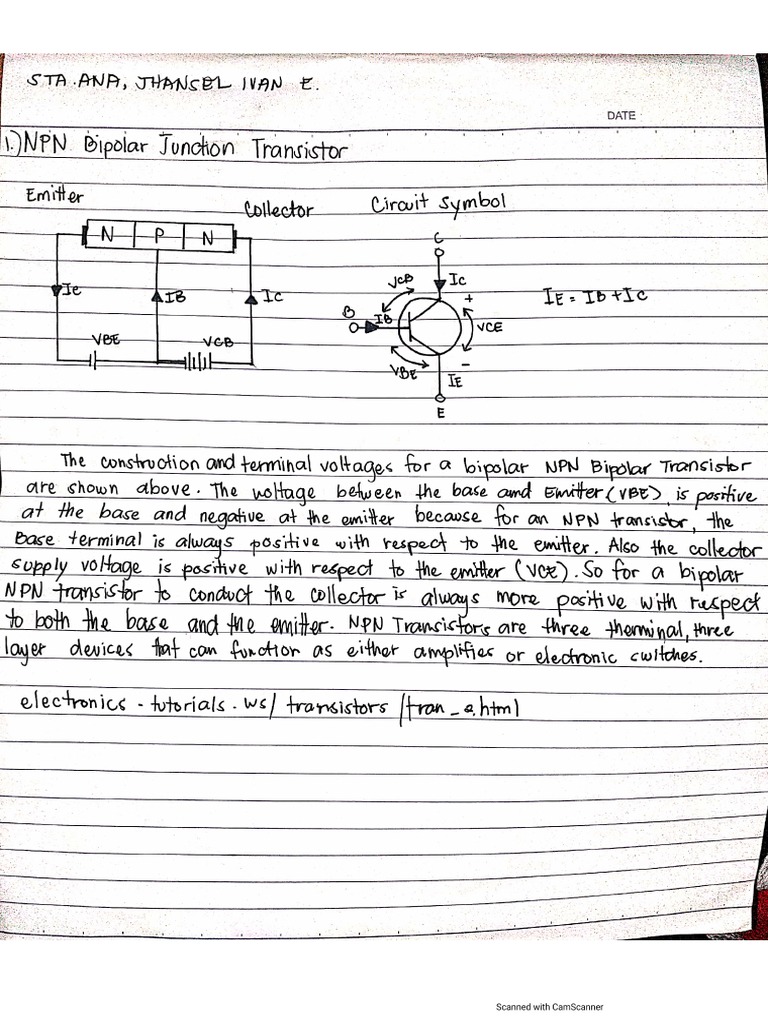 Experiment Transistor Number PDF