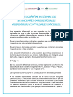 6.4 Solución de Sistemas de Ecuaciones Diferenciales Ordinarias Con Valores Iniciales.